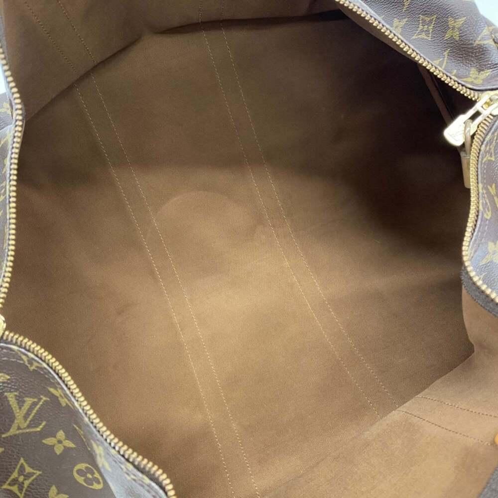 LOUIS VUITTON Authentic Brown Monogram Keepall 55 Boston Bag - Picture 4 of 12